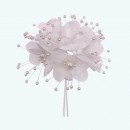 3"  Silk Flower with Pearl 6X12 | White